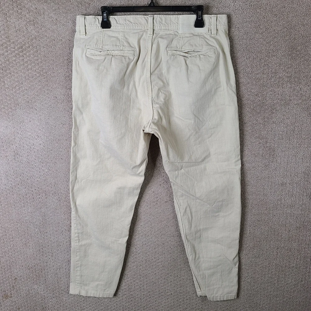 Banana Republic Pants Mens 35S Beige Relaxed Tapered Fit Cotton Casual Chino